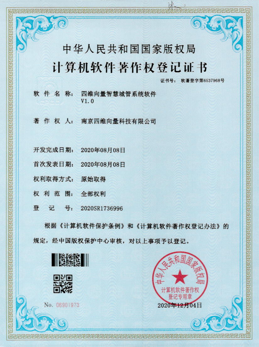 Smart urban-management software copyright
